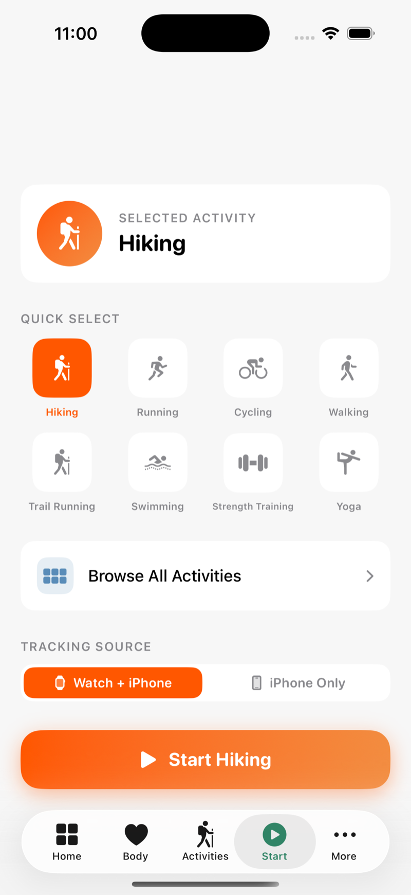Trekka storm alarm safety features screen