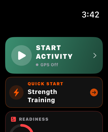 Trekka Apple Watch metrics display